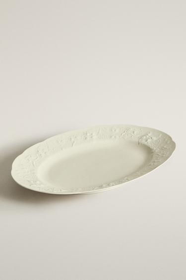 GRAPE PORCELAIN SERVING DISH — Cream 2