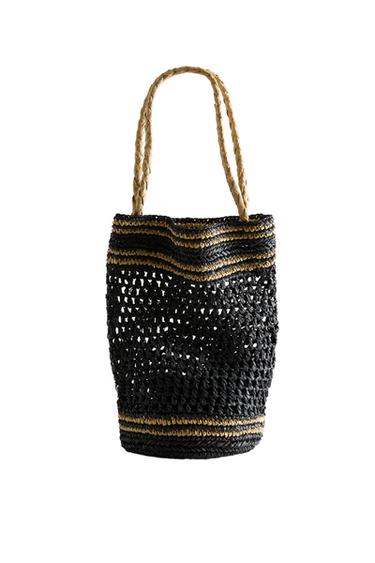 PAPER TOTE BAG - Two-tone by Zara