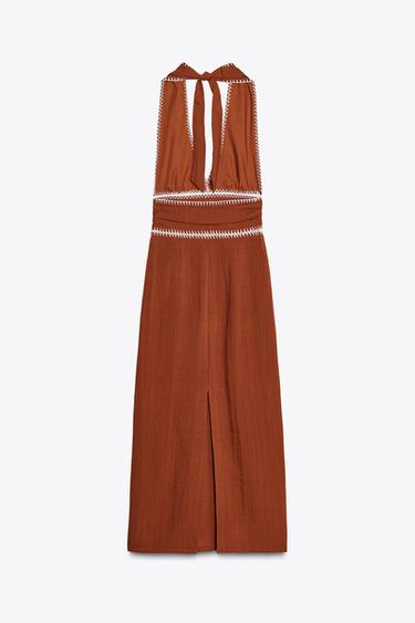 ROBE MI-LONGUE BRODÉE - Terracota de Zara - Image 7