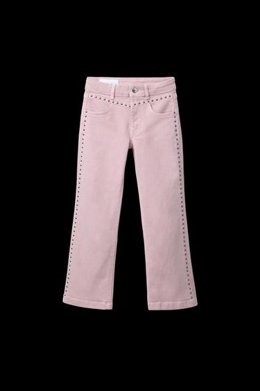 FLARE-JEANS MIT NIETEN - Rosa von Zara - Bild 0
