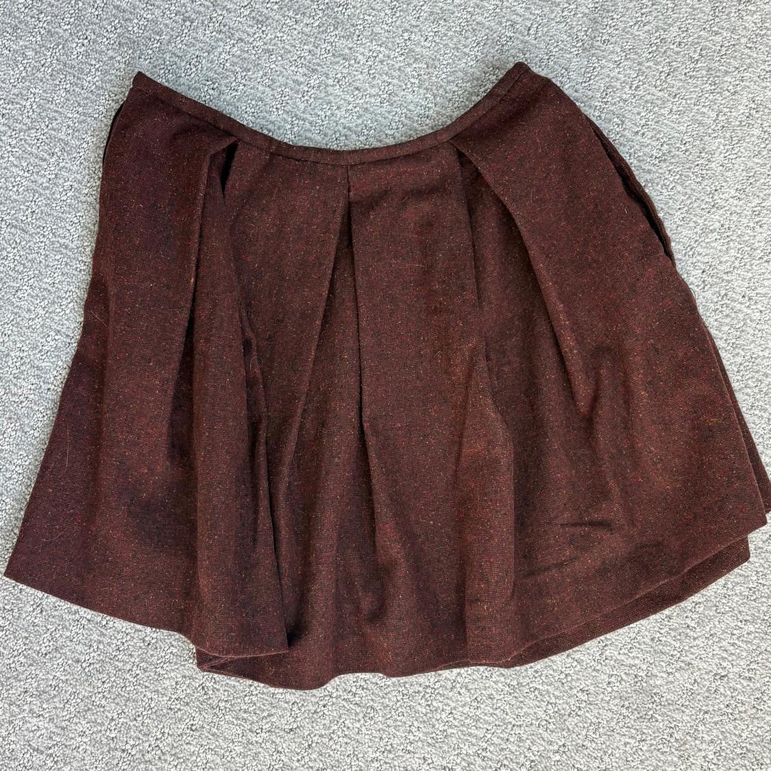 PLEATED WOOLLOOK SKIRT - Image 2