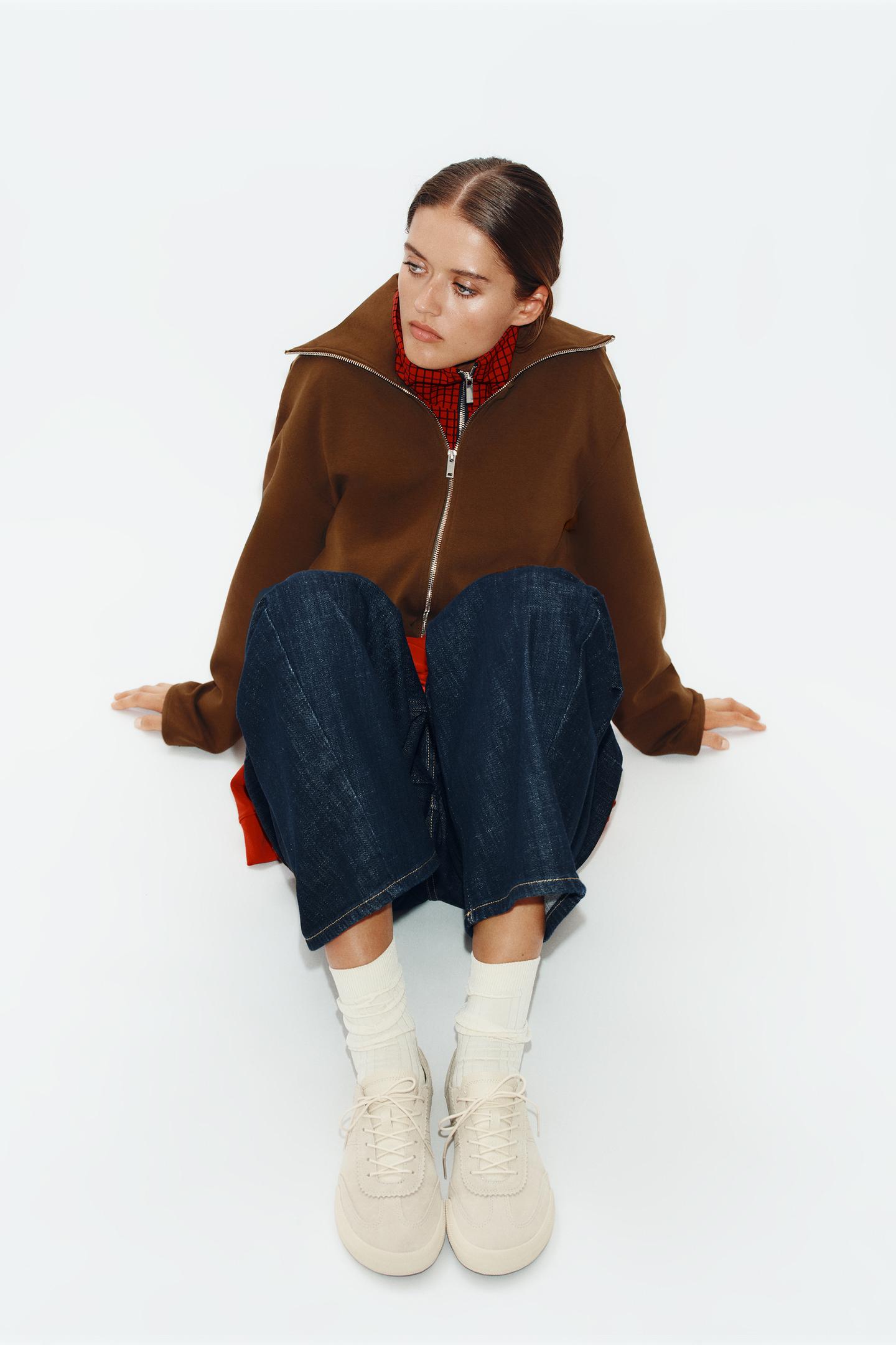 Женские кроссовки Zara Barefoot Suede, цвет: Коричневый — фото 3