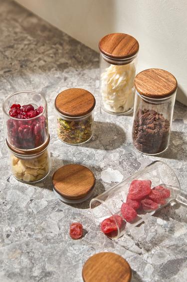 GLASS WOOD KITCHEN STORAGE JAR - 990 by Zara
