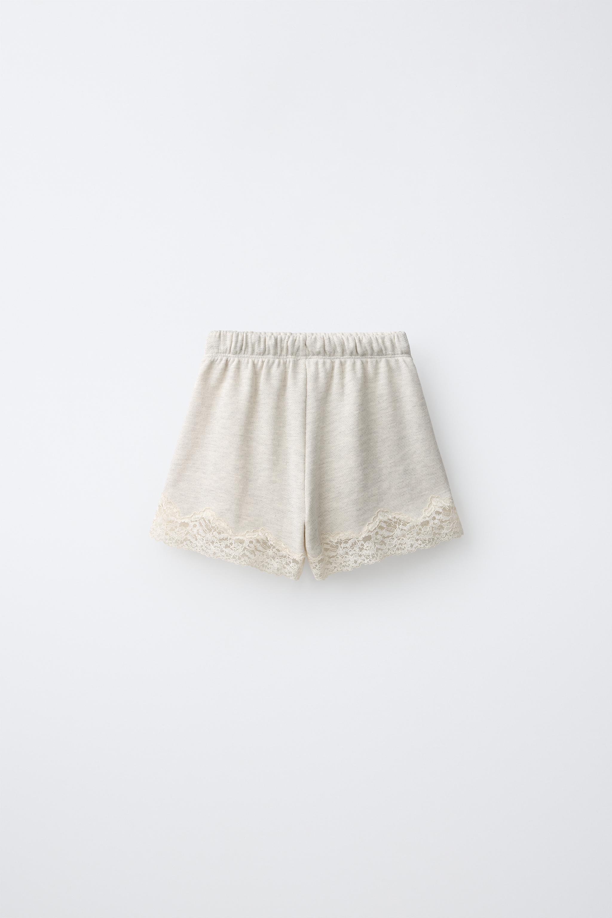 LACE PLUSH SHORTS
