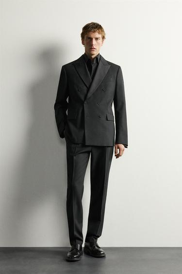 Zara REGULAR FIT TUXEDO SUIT - Light blue - Image 0