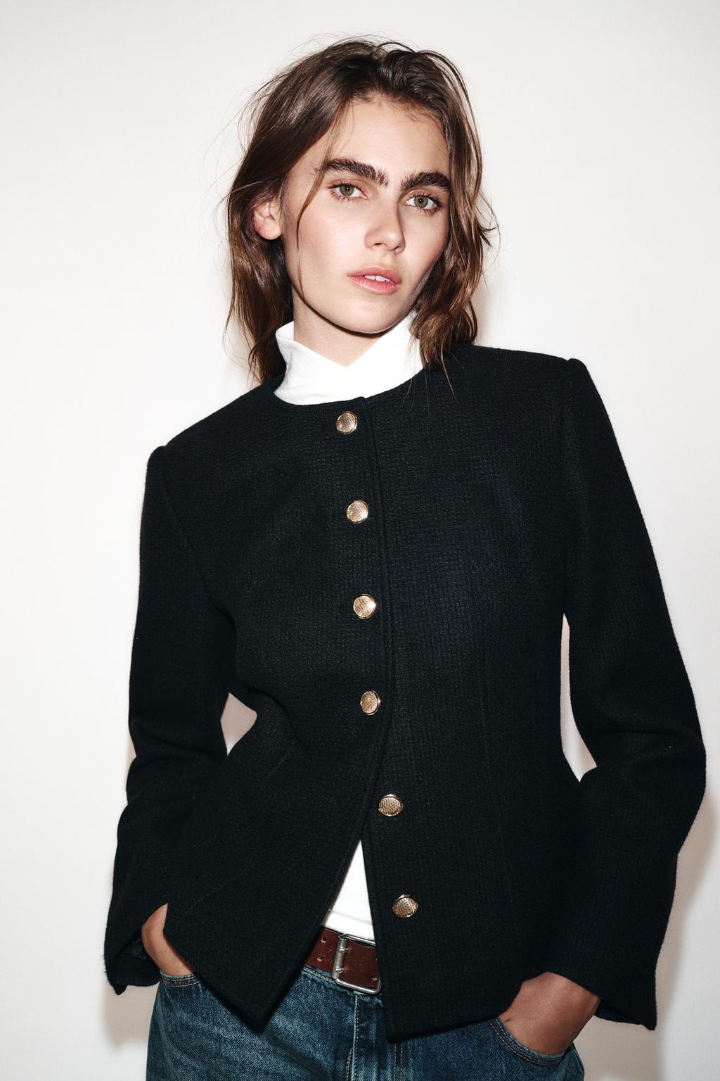 TAILORED ROUND NECK BLAZER - image 2