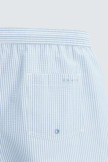 MAILLOT DE BAIN EN SEERSUCKER - Bleu ciel de Zara - Image 3