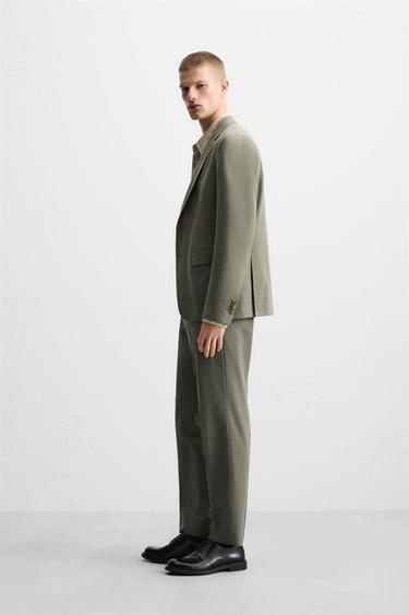 PANTALON DE COSTUME EN LAINE - Verdâtre de Zara - Image 3