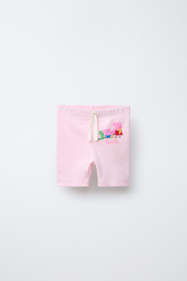 PEPPA PIG ™ RIBBED CYCLING LEGGINGS - Pastel pink by Zara