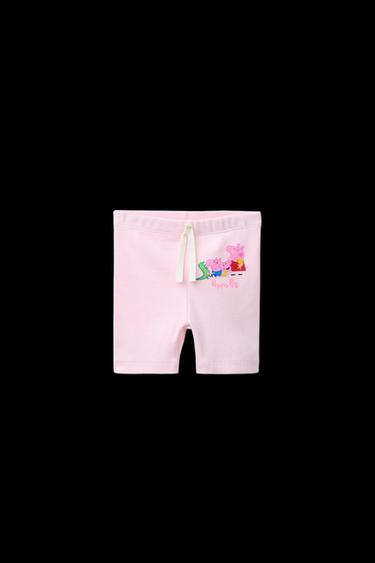 PEPPA PIG ™ RIBBED CYCLING LEGGINGS - Pastel pink by Zara - Image 0
