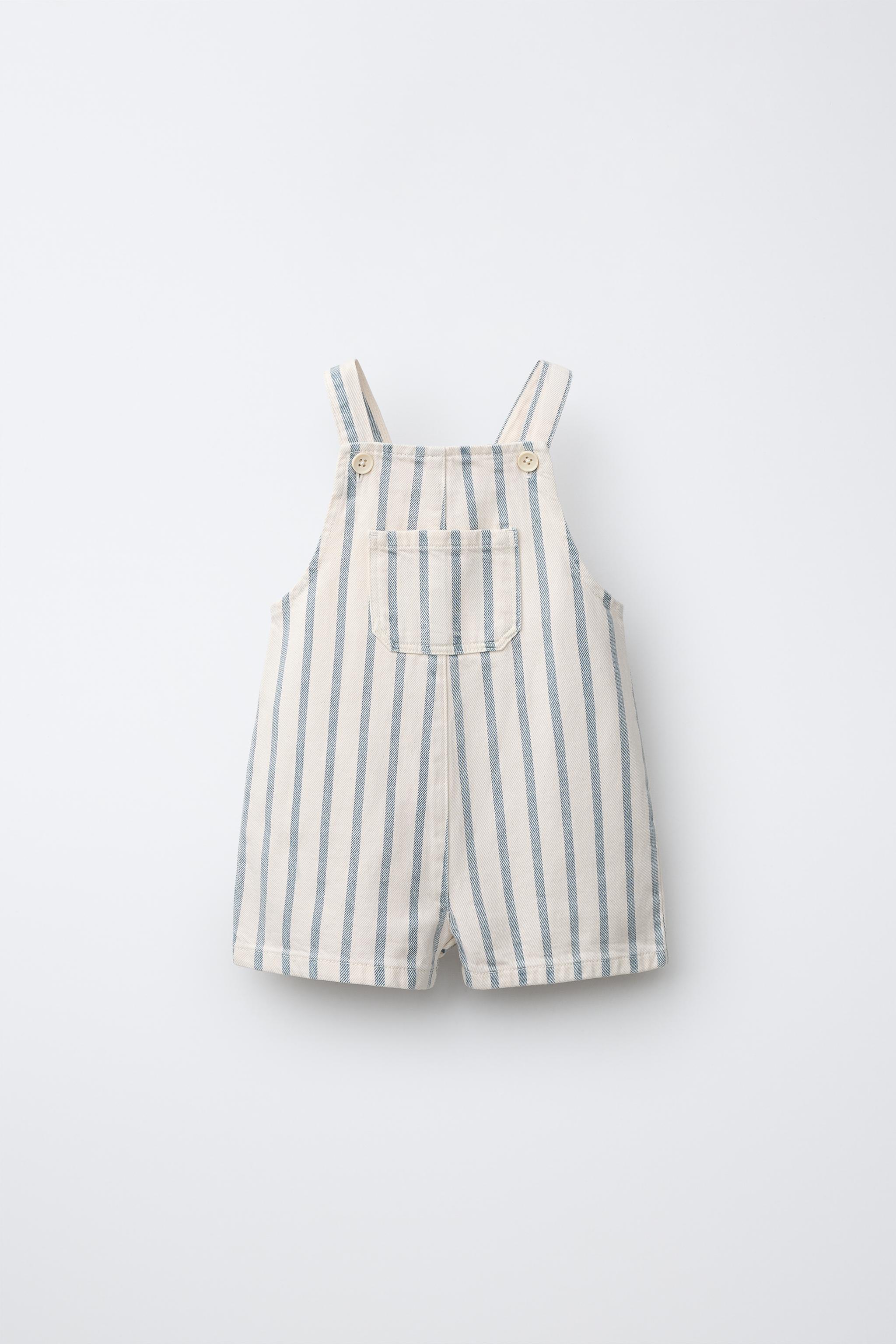 Детские шорты Zara STRIPED OVERALL SHORTS — фото 2