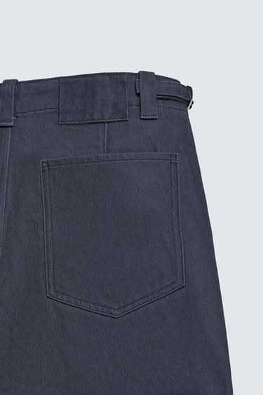 PANTALON CHINO À PASSANTS COUPE DÉCONTRACTÉE - Bleu de Zara - Image 10