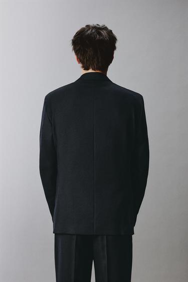 DOUBLE-BREASTED SUIT BLAZER - Navy blue by Zara - Image 2