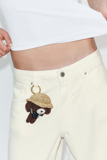 Zara PUPPY CHARM KEYCHAIN - Brown