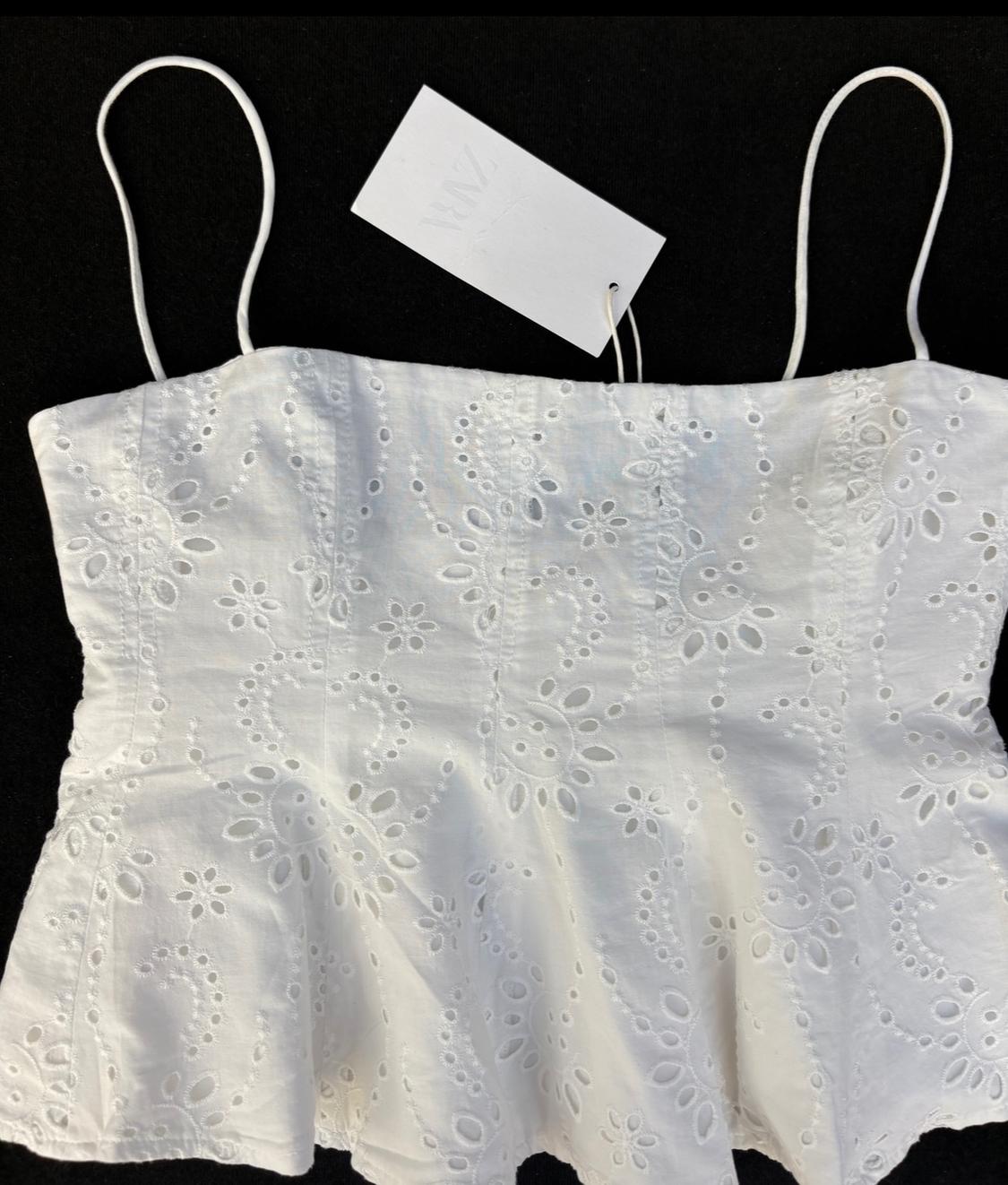 ZW COLLECTION EMBROIDERED GODET TOP - Image 3