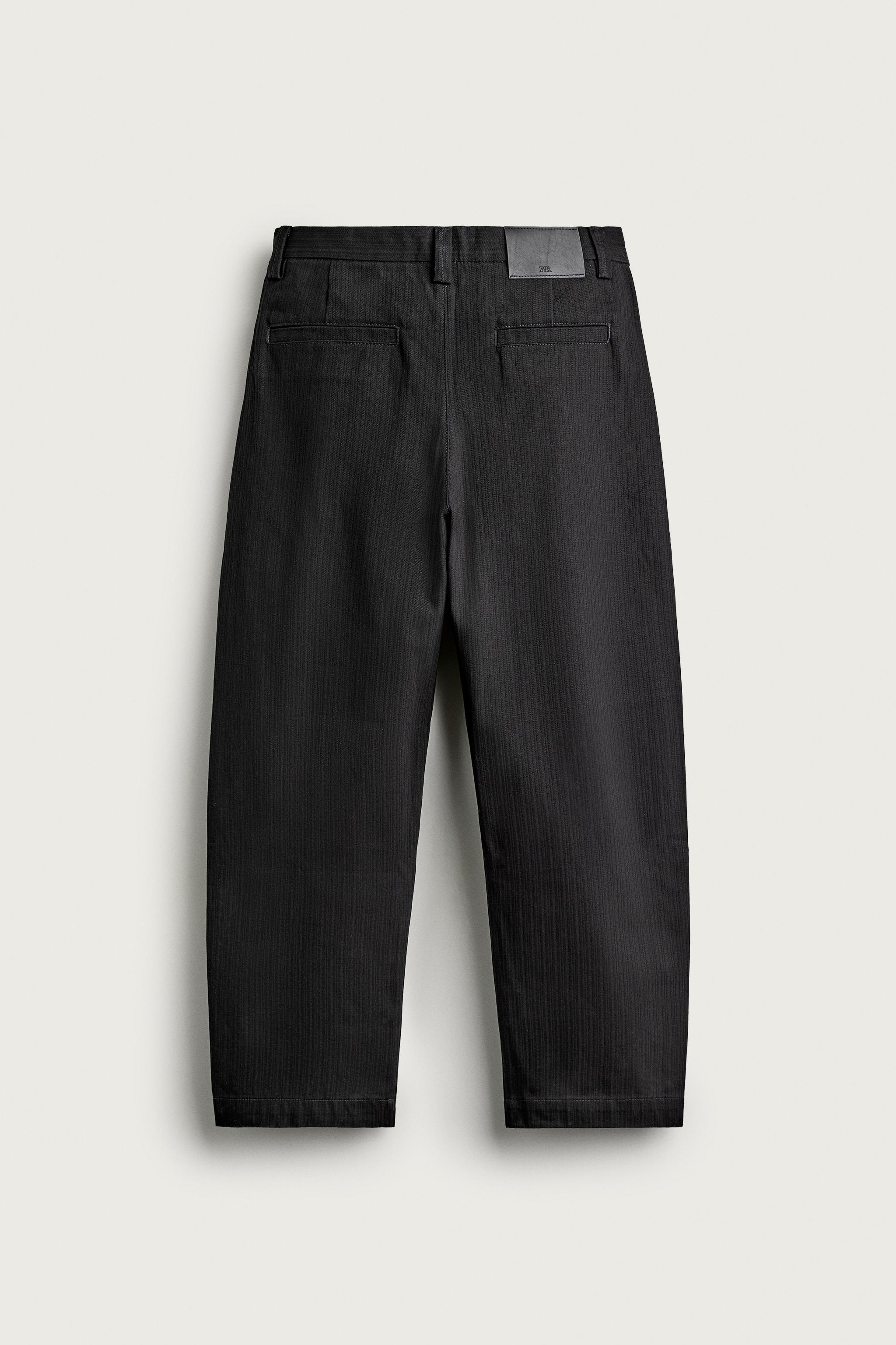 Zara RELAXED FIT PİLİLİ CHİNO PANTOLON görsel 8