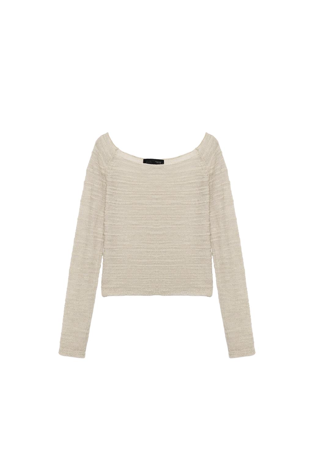 OFF-SHOULDER KNIT TOP - image 3