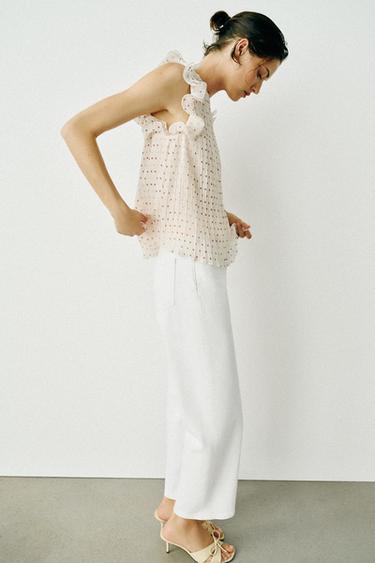 JEANS Z1975 STRAIGHT HIGH-WAIST - White by Zara - Image 4