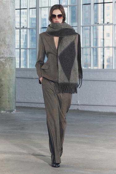 JACQUARD SCARF - Grey by Zara - Image 0