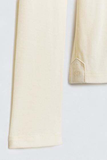 SOSHIOTSUKI X ZARA HENLEY COLLAR T-SHIRT - Ecru by Zara - Image 7