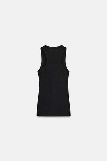 Zara SUPIMA® COTTON TOP - Black