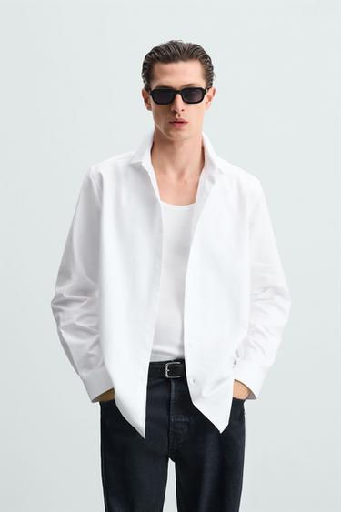 CAMISA ESTRUCTURA - Blanco de Zara