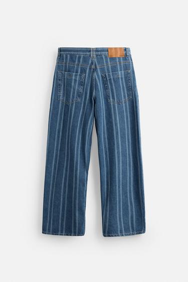 STRIPED RELAXED FIT JEANS - Blue by Zara - Image 7