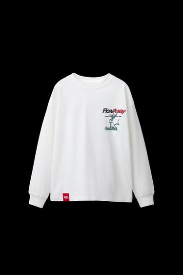 KEYRING PRINT T-SHIRT - White by Zara - Image 0