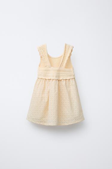 KNITTED DRESS WITH SWISS EMBROIDERY - Butter by Zara - Image 1
