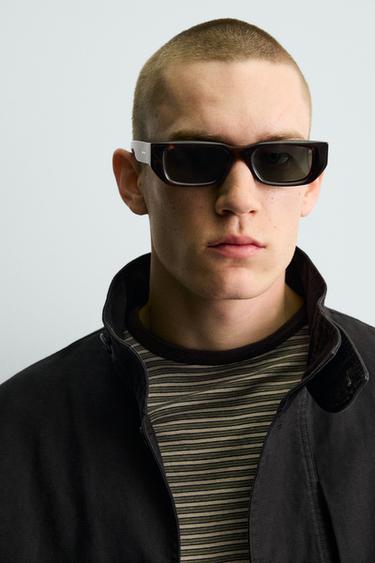 VESTE COUPE CARRÉE EN COTON - Noir de Zara - Image 4