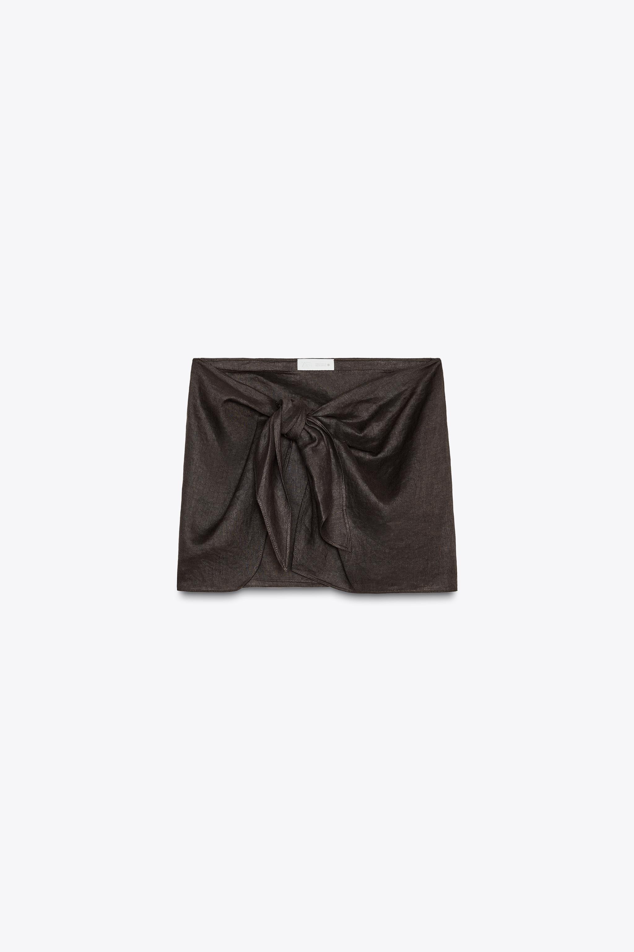 ZW COLLECTION フレアショートスカート - ベージュ | ZARA Japan