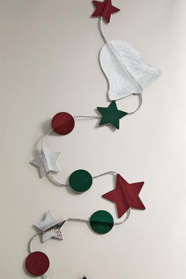 METALLIC PAPER CHRISTMAS GARLAND - Multicoloured by Zara - Image 1