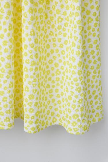CHECK TEXTURED DRESS - Yellow by Zara - Image 3
