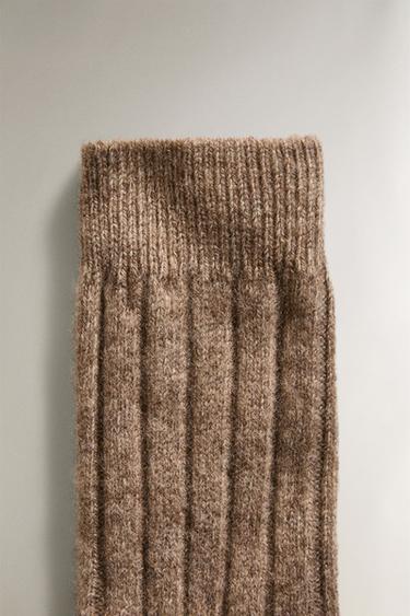 CASHMERE SOCKS - Brown / Taupe by Zara - Image 2