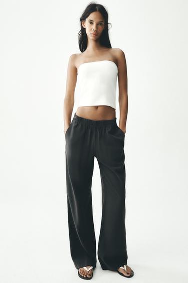 PANTALÓN BANDA LATERAL - Gris oscuro de Zara