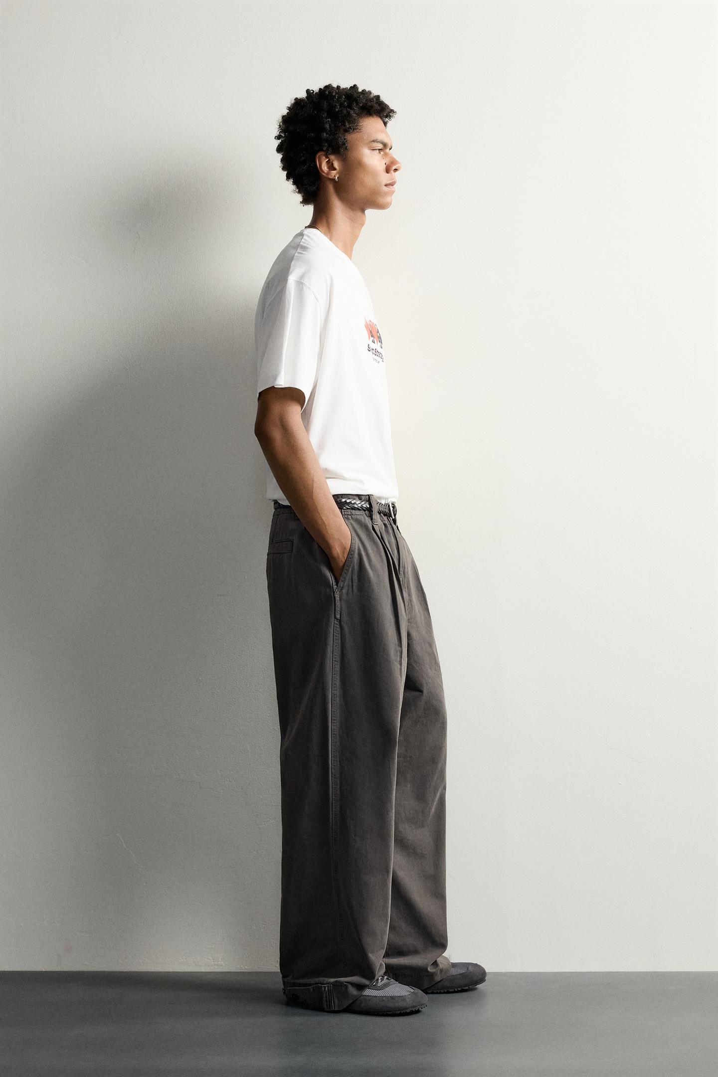 Мужская футболка Zara Relaxed Fit Playing Card Print, цвет: Белый — фото 4