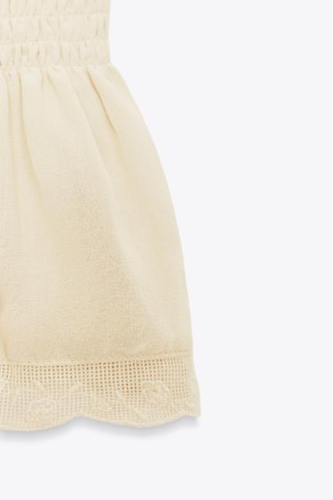 TOP BIMATIÈRE NID D'ABEILLE - Beige de Zara - Image 7