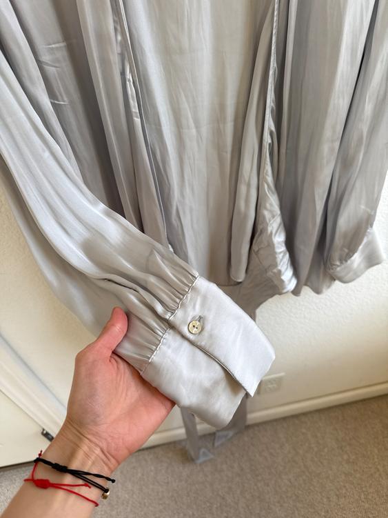 SATIN EFFECT WRAP SHIRT - Image 5