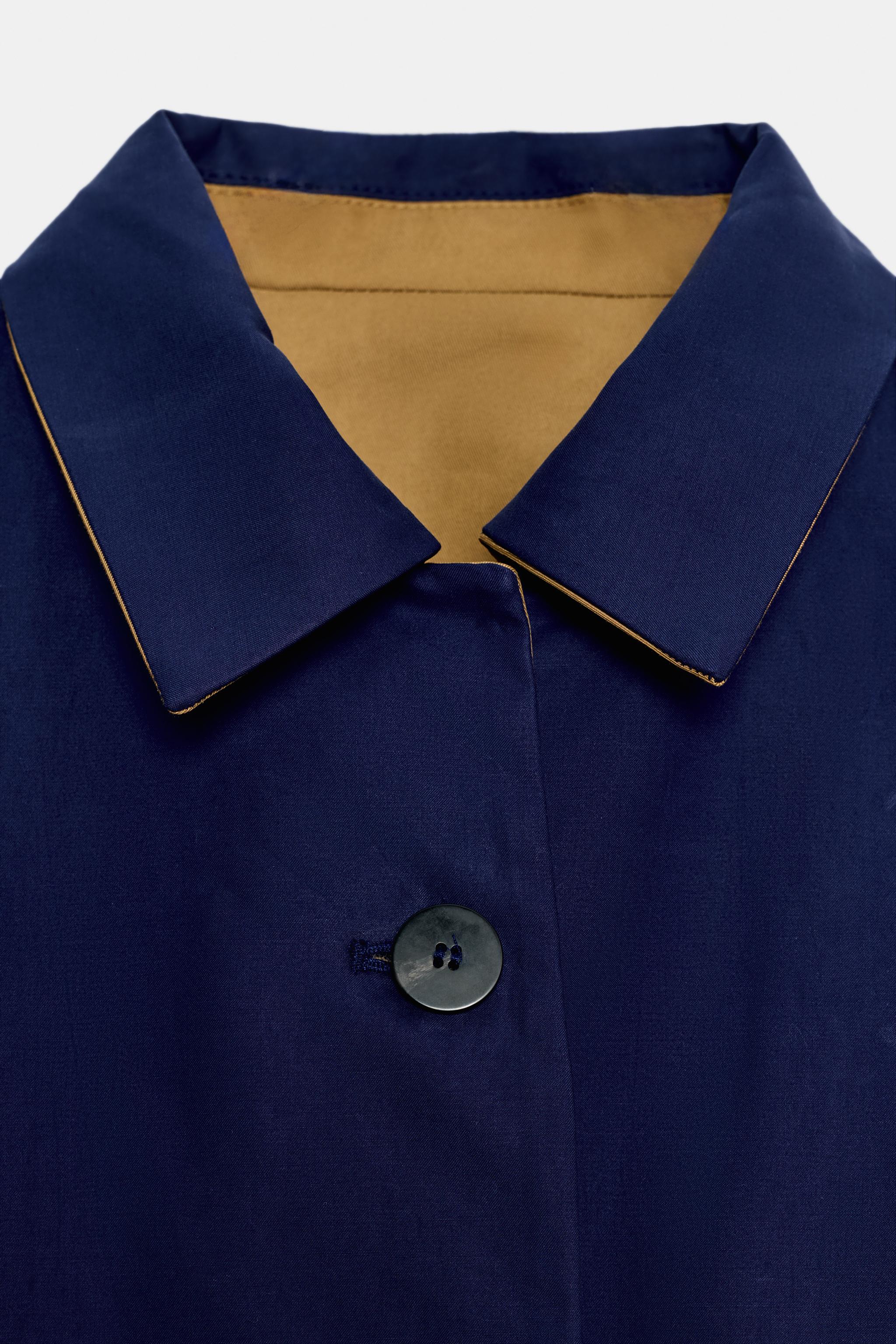 ZW COLLECTION REVERSIBLE SHORT TRENCH COAT