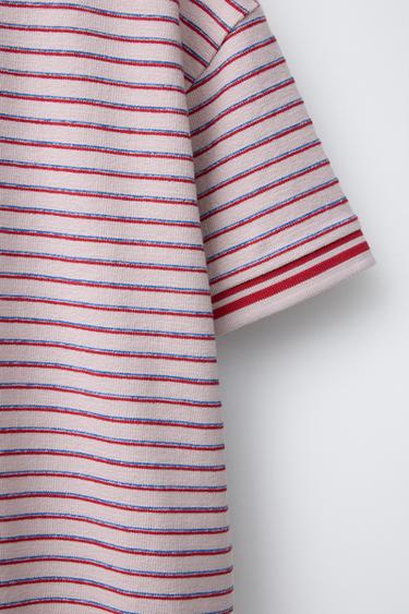 RUSTIC STRIPED POLO SHIRT - Pink by Zara - Image 3