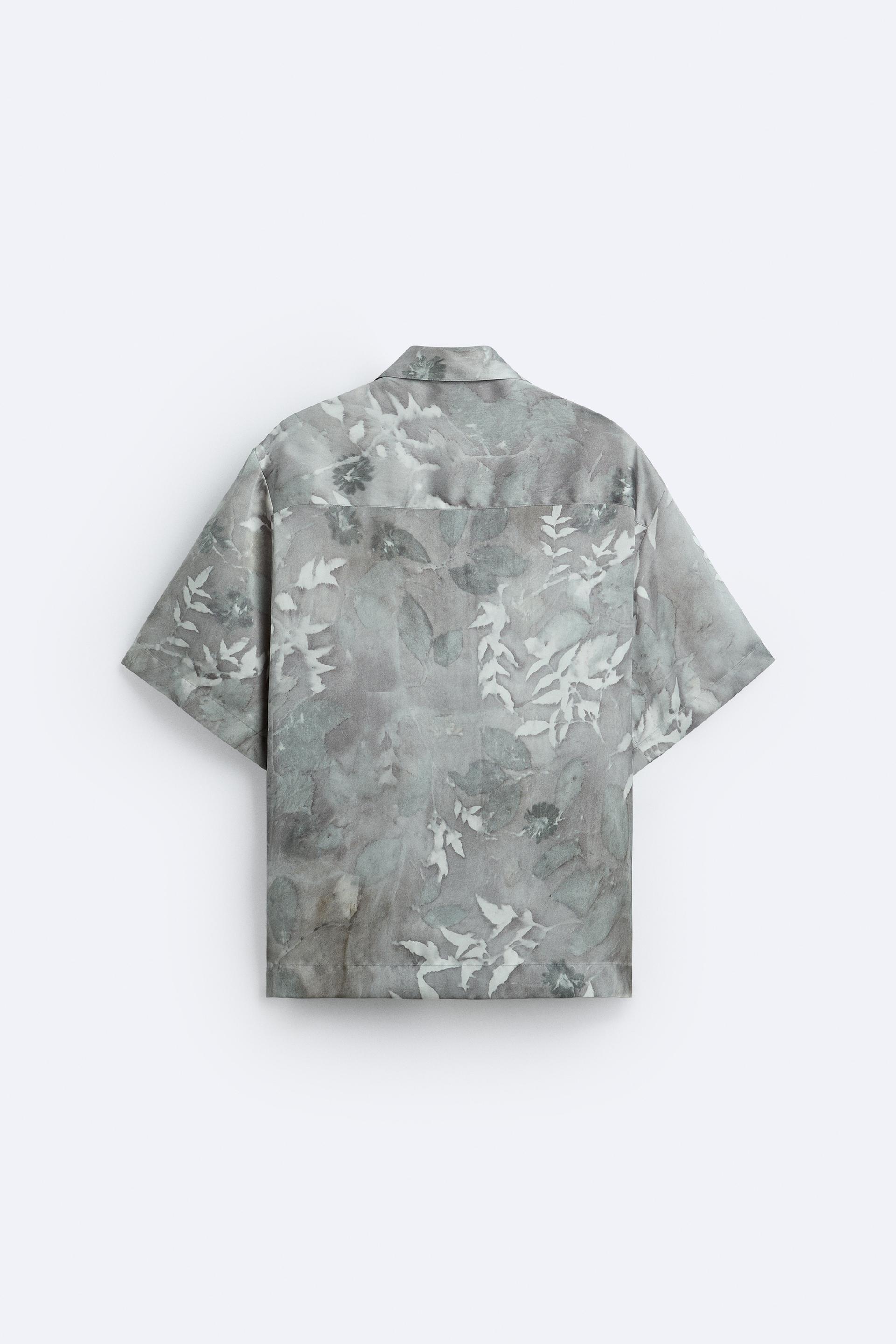 GEOMETRIC PRINT SHIRT - Sand / Black