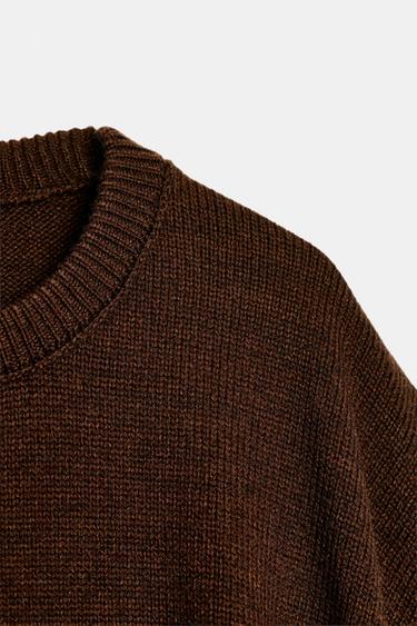 PULL EN MAILLE À MANCHES LARGES - Marron de Zara - Image 4