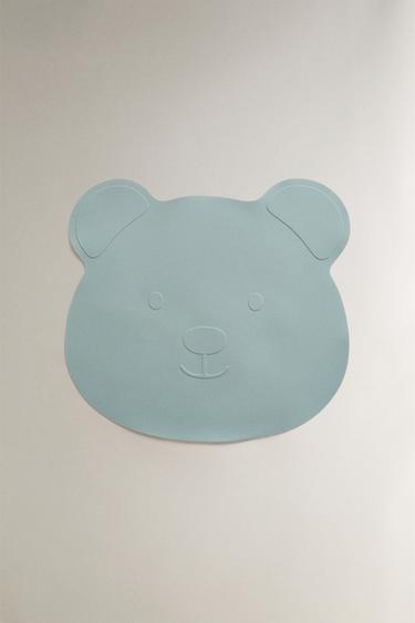 KIDS' BEAR SILICONE PLACEMAT - Blue by Zara - Image 0