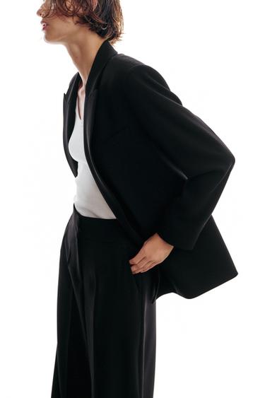 OVERSIZE DOUBLE-BREASTED BLAZER - Black by Zara - Image 4