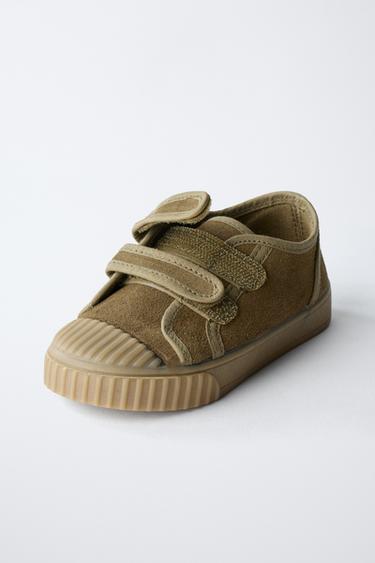 TENNIS OU BASKET EN DAIM - Vert kaki de Zara - Image 2