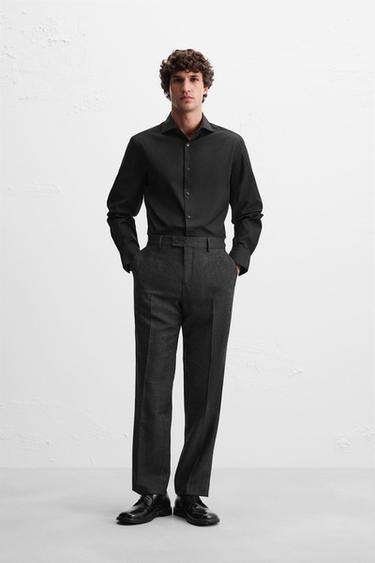SLIM FIT SHIRT - Black by Zara - Image 0