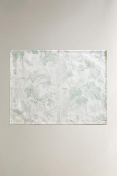 PLANT PRINT NAPKIN PACK (PACK OF 2) - GREENISH by Zara - Image 0