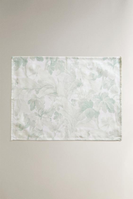 PLANT PRINT NAPKIN PACK (PACK OF 2) - مخضر الخاص بـ Zara - صورة 0