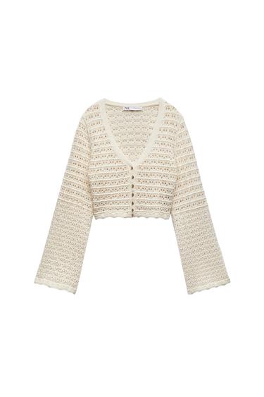 OPEN-KNIT CARDIGAN