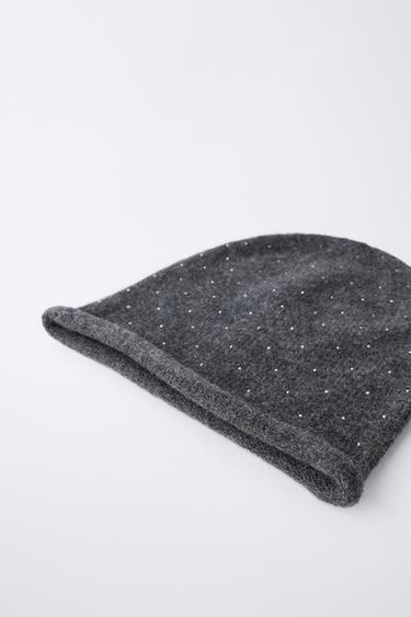 SPARKLY KNIT BEANIE - Grey marl by Zara - Image 2
